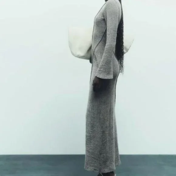 ZARA PRONOUNCED SEAM MIDI DRESS